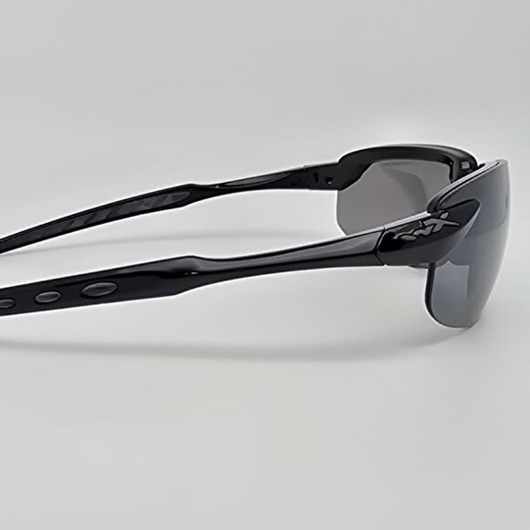 Wiley X Tobi Black Frame Polarized Grey Silver Flash Mirror Lens Sunglasses 62mm main image 6